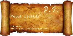 Petul Ildikó névjegykártya
